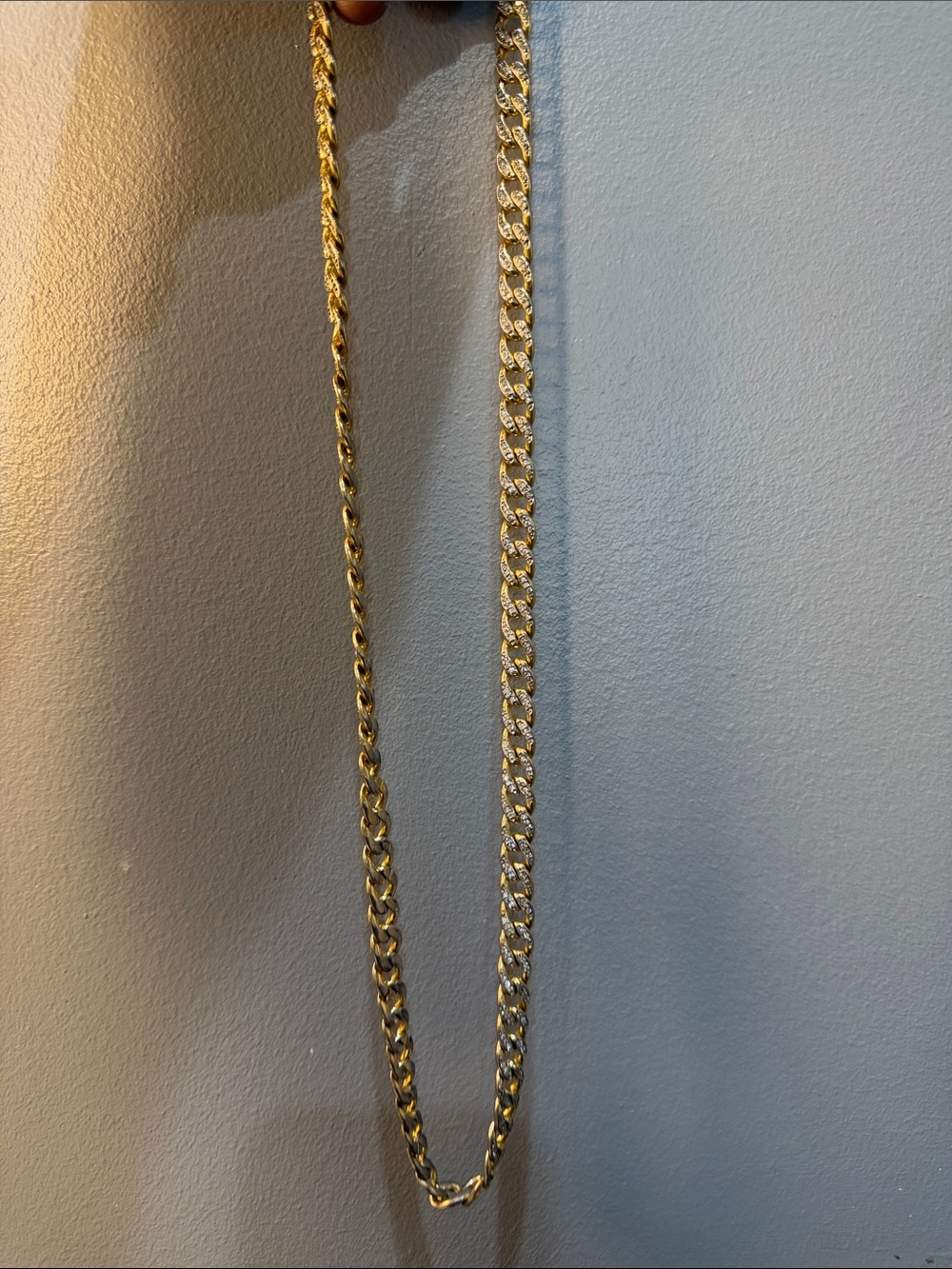 Gold-Tone Cuban Link Necklace